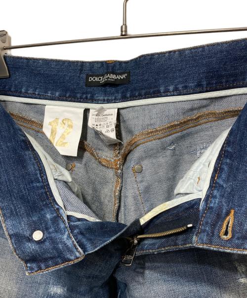 DOLCE & GABBANA（ドルチェ＆ガッバーナ）DOLCE & GABBANA (ドルチェ＆ガッバーナ) ダメージ加工デニムパンツ インディゴ サイズ:44の古着・服飾アイテム