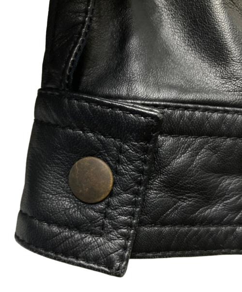 DOLCE & GABBANA（ドルチェ＆ガッバーナ）DOLCE & GABBANA (ドルチェ＆ガッバーナ) レザージャケット ブラック サイズ:44の古着・服飾アイテム