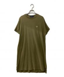 FRED PERRY（フレッドペリー）の古着「BOXY PIQUE T-SHIRT DRESS」｜カーキ