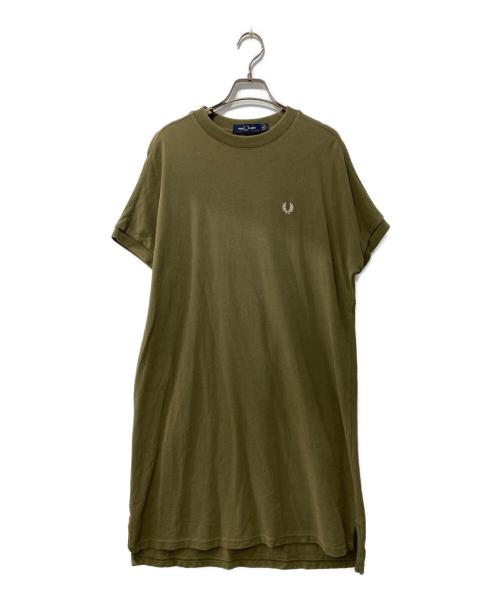 FRED PERRY（フレッドペリー）FRED PERRY (フレッドペリー) BOXY PIQUE T-SHIRT DRESS カーキ サイズ:10の古着・服飾アイテム