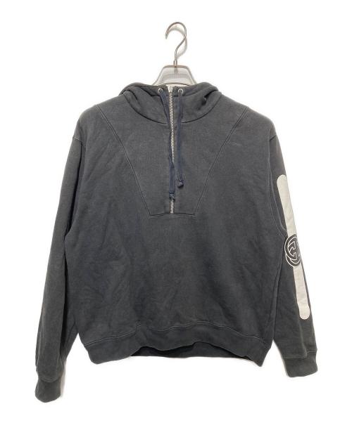 GUCCI（グッチ）GUCCI (グッチ) ハーフジップパーカー ブラック サイズ:Mの古着・服飾アイテム