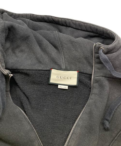 GUCCI（グッチ）GUCCI (グッチ) ハーフジップパーカー ブラック サイズ:Mの古着・服飾アイテム