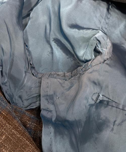 Brilla per il gusto（ブリッラ ペル イルグースト）Brilla per il gusto (ブリッラ ペル イルグースト) LORO PIANA FABRIC ミックスファブリック ウインドウペーン ジャケット ブラウン サイズ:48の古着・服飾アイテム