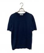 GRAN SASSOグランサッソ）の古着「半袖ニット」｜ネイビー
