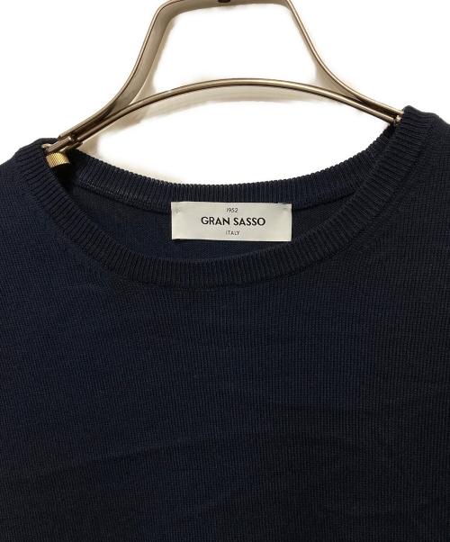 GRAN SASSO（グランサッソ）GRAN SASSO (グランサッソ) 半袖ニット ネイビー サイズ:48の古着・服飾アイテム