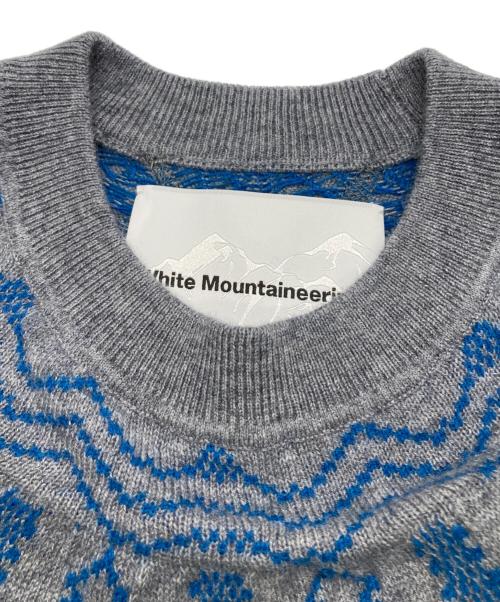 WHITE MOUNTAINEERING（ホワイトマウンテ二アニング）WHITE MOUNTAINEERING (ホワイトマウンテ二アニング) NORDIC PATTERN ROUND YORK KNIT PULLOVER グレー 未使用品の古着・服飾アイテム