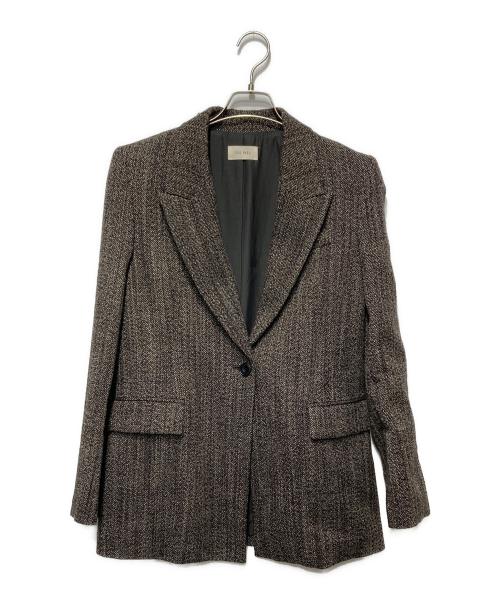 DES PRES（デ プレ）DES PRES (デ プレ) ウールスラブミックス ピークドラペルジャケット ブラウン サイズ:36の古着・服飾アイテム