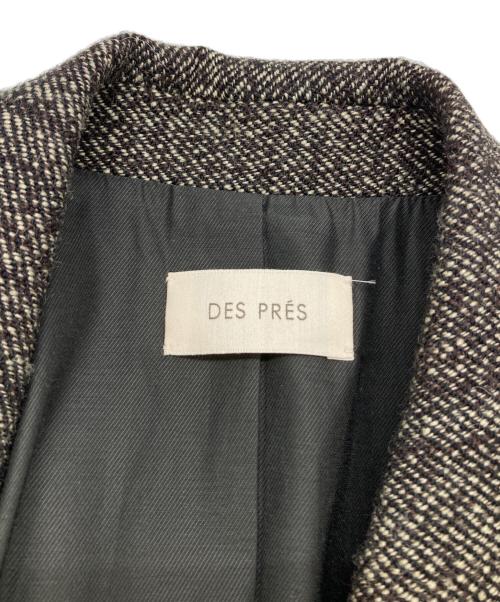 DES PRES（デ プレ）DES PRES (デ プレ) ウールスラブミックス ピークドラペルジャケット ブラウン サイズ:36の古着・服飾アイテム