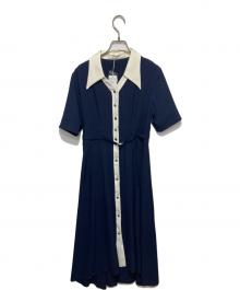 REDYAZEL（レディアゼル）の古着「シャツワンピース」｜ネイビー