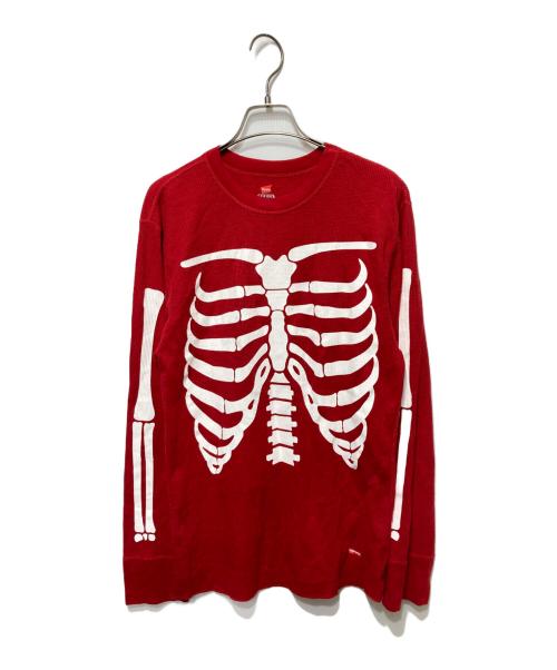SUPREME（シュプリーム）Supreme (シュプリーム) Hanes (ヘインズ) Bones Thermal Crew レッド サイズ:Lの古着・服飾アイテム