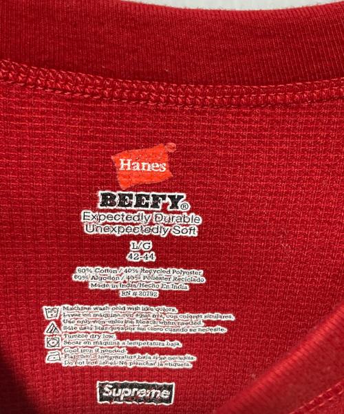 SUPREME（シュプリーム）Supreme (シュプリーム) Hanes (ヘインズ) Bones Thermal Crew レッド サイズ:Lの古着・服飾アイテム