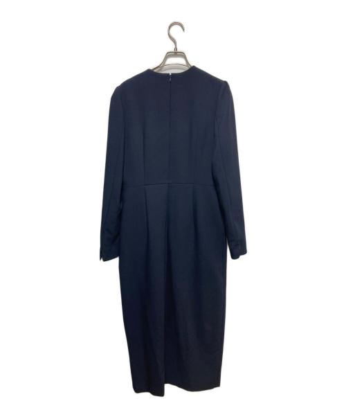 ETRE（エトレ）etre (エトレ) ダブルクロスウエストマークドレス ネイビー サイズ:Mの古着・服飾アイテム