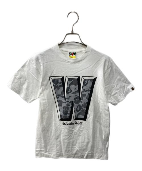 A BATHING APE（アベイシングエイプ）A BATHING APE (アベイシングエイプ) プリントTシャツ ホワイト サイズ:Sの古着・服飾アイテム