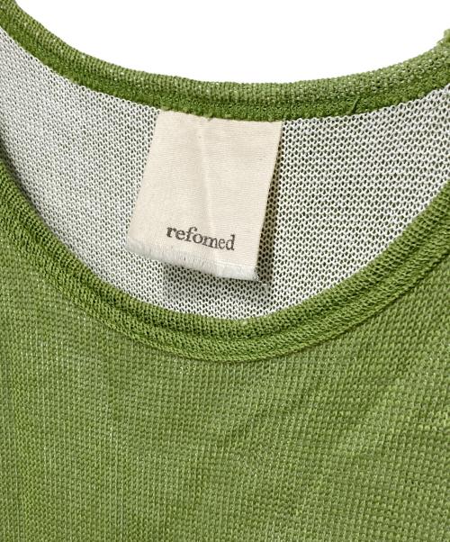 refomed（リフォメッド）refomed (リフォメッド) COTTON LAYERED MESH BIBS グリーン サイズ:2の古着・服飾アイテム