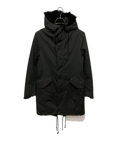Roen（ロエン）Roen (ロエン) SEMANTIC DESIGN (セマンティックデザイン) ラビットファーモッズコート ブラック サイズ:Mの古着・服飾アイテム