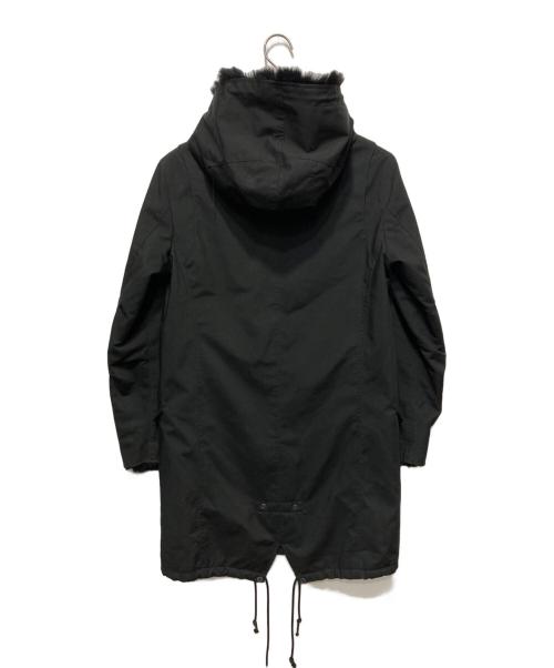 Roen（ロエン）Roen (ロエン) SEMANTIC DESIGN (セマンティックデザイン) ラビットファーモッズコート ブラック サイズ:Mの古着・服飾アイテム
