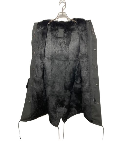 Roen（ロエン）Roen (ロエン) SEMANTIC DESIGN (セマンティックデザイン) ラビットファーモッズコート ブラック サイズ:Mの古着・服飾アイテム