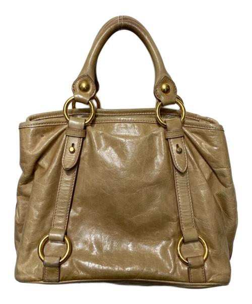 MIU MIU（ミュウミュウ）MIU MIU (ミュウミュウ) 2WAYバッグ ブラウンの古着・服飾アイテム