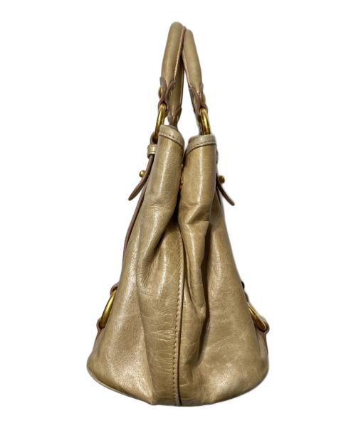 MIU MIU（ミュウミュウ）MIU MIU (ミュウミュウ) 2WAYバッグ ブラウンの古着・服飾アイテム