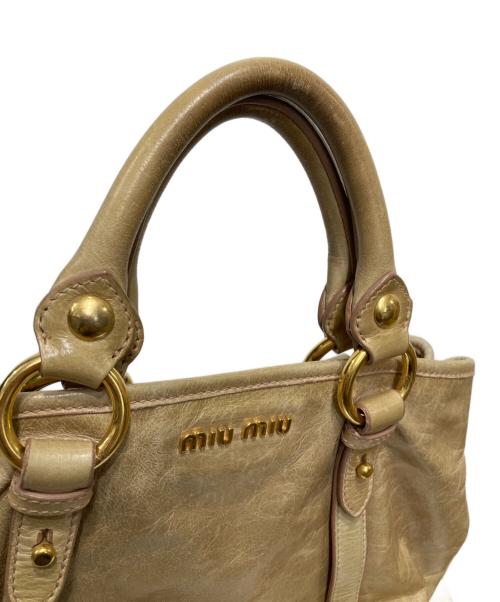 MIU MIU（ミュウミュウ）MIU MIU (ミュウミュウ) 2WAYバッグ ブラウンの古着・服飾アイテム