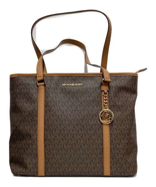 MICHAEL KORS（マイケル・コース）MICHAEL KORS (マイケル・コース) トートバッグ ブラウンの古着・服飾アイテム