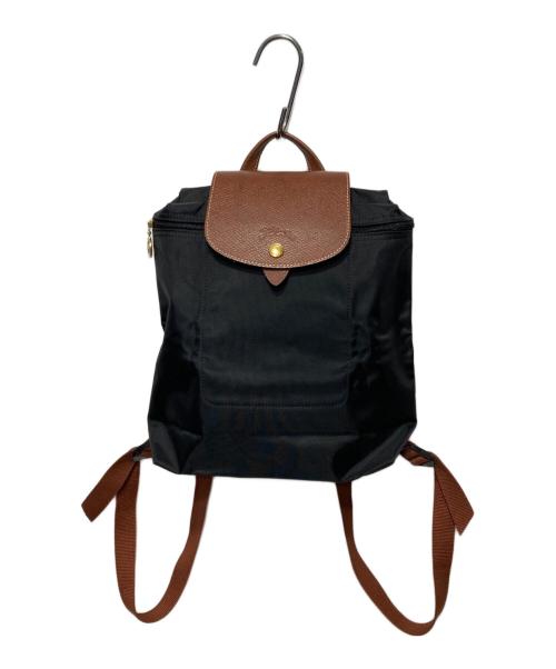 LONGCHAMP（ロンシャン）LONGCHAMP (ロンシャン) ル プリアージュ オリジナル リュックサック ブラウン×ブラックの古着・服飾アイテム