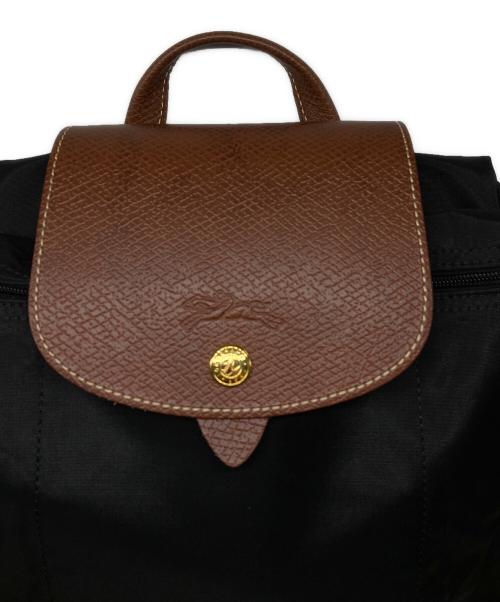 LONGCHAMP（ロンシャン）LONGCHAMP (ロンシャン) ル プリアージュ オリジナル リュックサック ブラウン×ブラックの古着・服飾アイテム