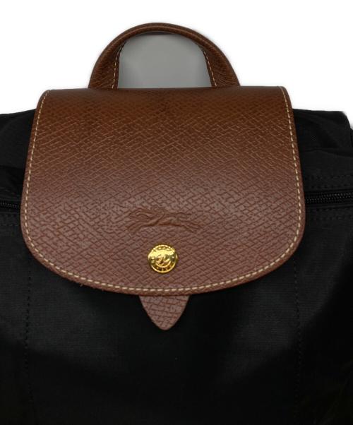 LONGCHAMP（ロンシャン）LONGCHAMP (ロンシャン) ル プリアージュ オリジナル リュックサック ブラウン×ブラックの古着・服飾アイテム