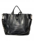 THE RUGGED MUSEUMラギッドミュージアム）の古着「レザーショルダーバッグ」｜ブラック