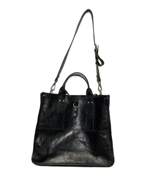 THE RUGGED MUSEUM（ラギッドミュージアム）THE RUGGED MUSEUM (ラギッドミュージアム) レザーショルダーバッグ ブラックの古着・服飾アイテム
