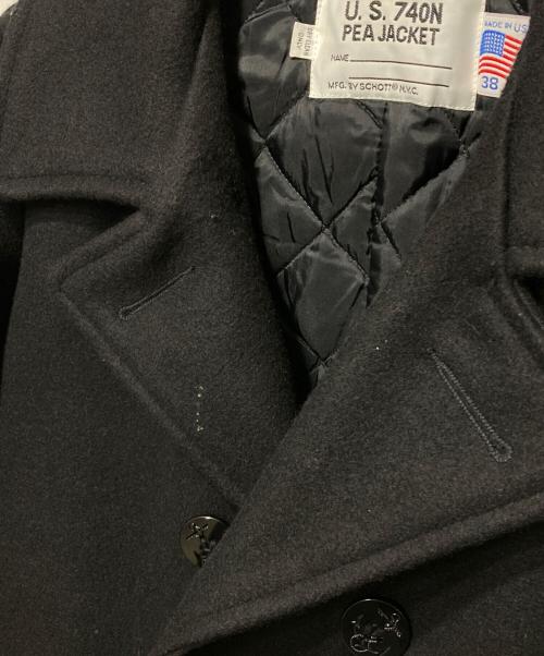 Schott（ショット）Schott (ショット) Pコート ブラック サイズ:38の古着・服飾アイテム