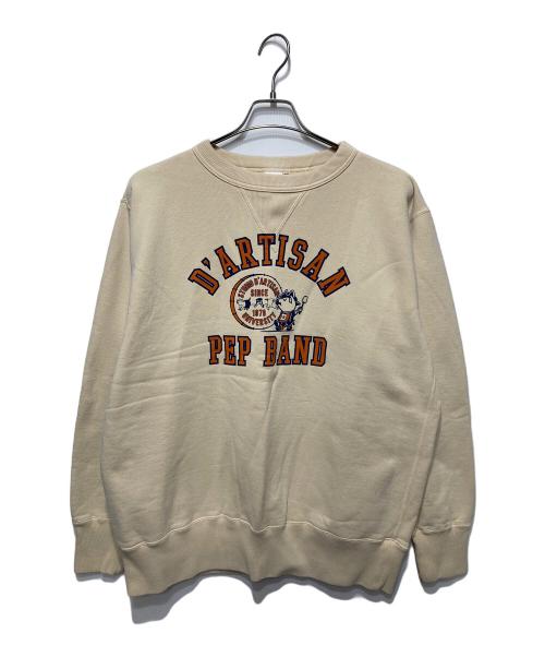 STUDIO D'ARTISAN（ステュディオダルチザン）STUDIO D'ARTISAN (ステュディオダルチザン) プリントスウェット ベージュ サイズ:XXLの古着・服飾アイテム