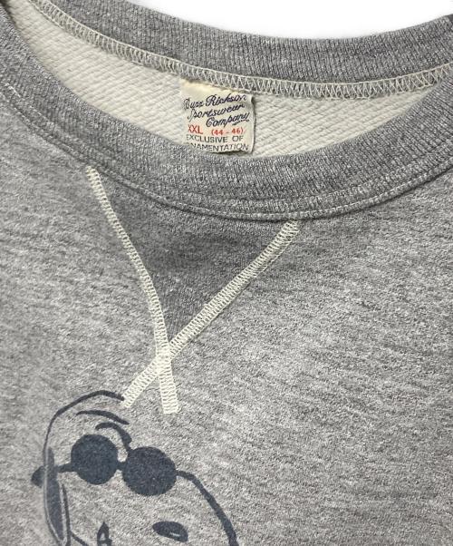 BUZZ RICKSON'S（バズリクソンズ）BUZZ RICKSON'S (バズリクソンズ) PEANUTS (ピーナッツ) 裏起毛プリントスウェット グレー サイズ:XXLの古着・服飾アイテム