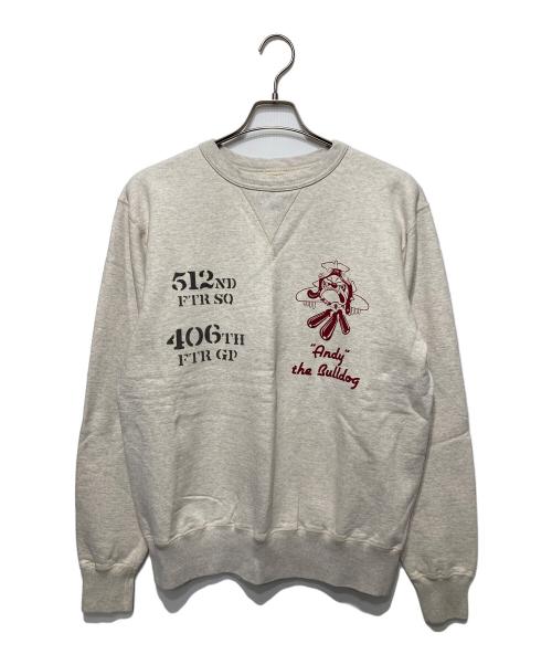 BUZZ RICKSON'S（バズリクソンズ）BUZZ RICKSON'S (バズリクソンズ) SET-IN CREW NECK SWEAT SHIRT “512nd FTR SQ” アイボリー サイズ:XXLの古着・服飾アイテム
