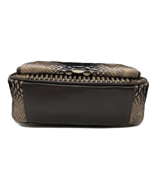 JRA（ジェーアールエー）JRA (ジェーアールエー) パイソンレザー2WAYバッグ ベージュの古着・服飾アイテム