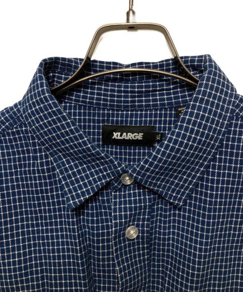 X-LARGE（エクストララージ）X-LARGE (エクストララージ) PLAID L/S SHIRT ブルー サイズ:XLの古着・服飾アイテム