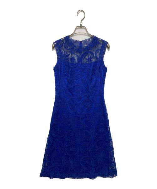 TADASHI SHOJI（タダシ ショージ）TADASHI SHOJI (タダシ ショージ) ムーンスターレースドレス ブルー サイズ:2の古着・服飾アイテム