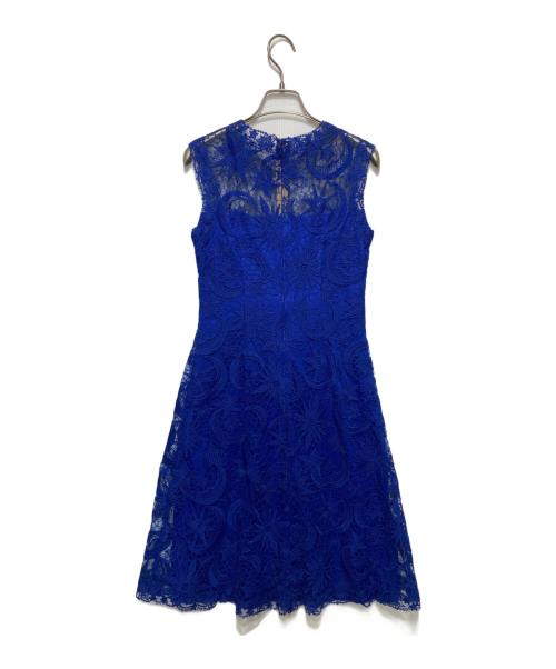 TADASHI SHOJI（タダシ ショージ）TADASHI SHOJI (タダシ ショージ) ムーンスターレースドレス ブルー サイズ:2の古着・服飾アイテム