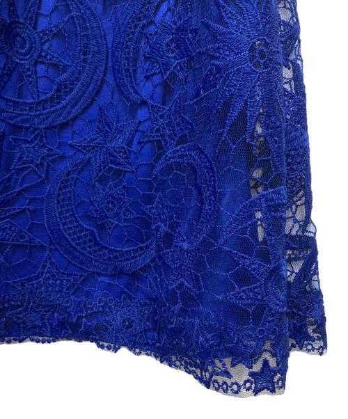 TADASHI SHOJI（タダシ ショージ）TADASHI SHOJI (タダシ ショージ) ムーンスターレースドレス ブルー サイズ:2の古着・服飾アイテム