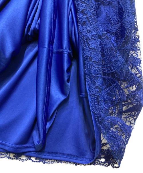 TADASHI SHOJI（タダシ ショージ）TADASHI SHOJI (タダシ ショージ) ムーンスターレースドレス ブルー サイズ:2の古着・服飾アイテム