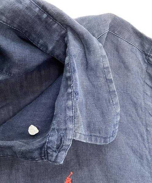 RALPH LAUREN（ラルフローレン）RALPH LAUREN (ラルフローレン) リネンシャツ ネイビー サイズ:Ｌの古着・服飾アイテム