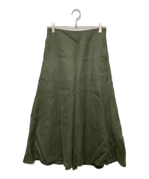 AURALEE（オーラリー）AURALEE (オーラリー) LIGHT MELTON FLARE SKIRT カーキ サイズ:1の古着・服飾アイテム