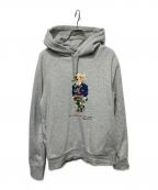 POLO RALPH LAURENポロ・ラルフローレン）の古着「ポロベアプリントパーカー」｜グレー
