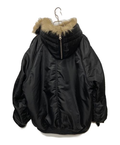jouetie（ジュエティ）jouetie (ジュエティ) ルーズN2Bブルゾン ファーフード付き ブラック サイズ:M 未使用品の古着・服飾アイテム