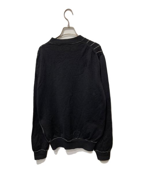 COMME des GARCONS HOMME DEUX（コムデギャルソン オム ドゥ）COMME des GARCONS HOMME DEUX (コムデギャルソン オム ドゥ) ストライプニットカーディガン ブラック サイズ:Lの古着・服飾アイテム