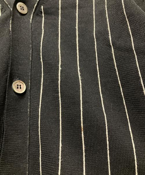 COMME des GARCONS HOMME DEUX（コムデギャルソン オム ドゥ）COMME des GARCONS HOMME DEUX (コムデギャルソン オム ドゥ) ストライプニットカーディガン ブラック サイズ:Lの古着・服飾アイテム