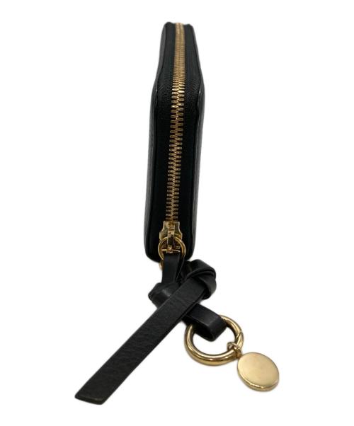 Chloe（クロエ）Chloe (クロエ) ALPHABET ラウンドジップウォレット ブラックの古着・服飾アイテム