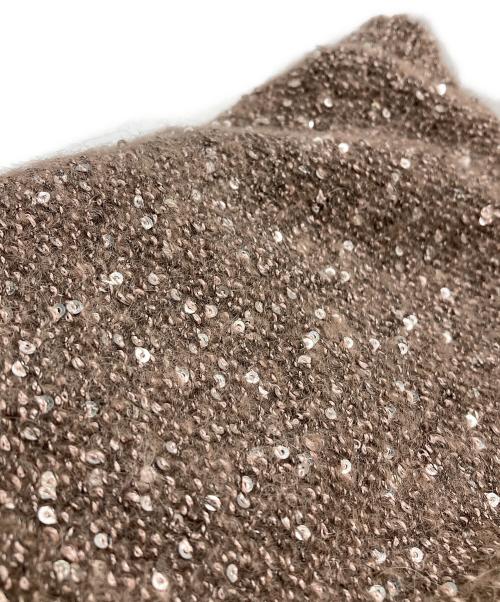 Curensology（カレンソロジー）Curensology (カレンソロジー) スパングルショートカーディガン ブラウン サイズ:Freeの古着・服飾アイテム