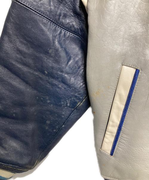 AVIREX（アヴィレックス）AVIREX (アヴィレックス) レザースタジャン グレー サイズ:Lの古着・服飾アイテム