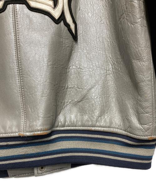 AVIREX（アヴィレックス）AVIREX (アヴィレックス) レザースタジャン グレー サイズ:Lの古着・服飾アイテム